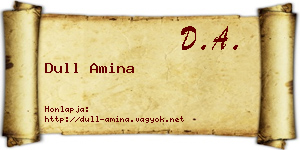 Dull Amina névjegykártya
